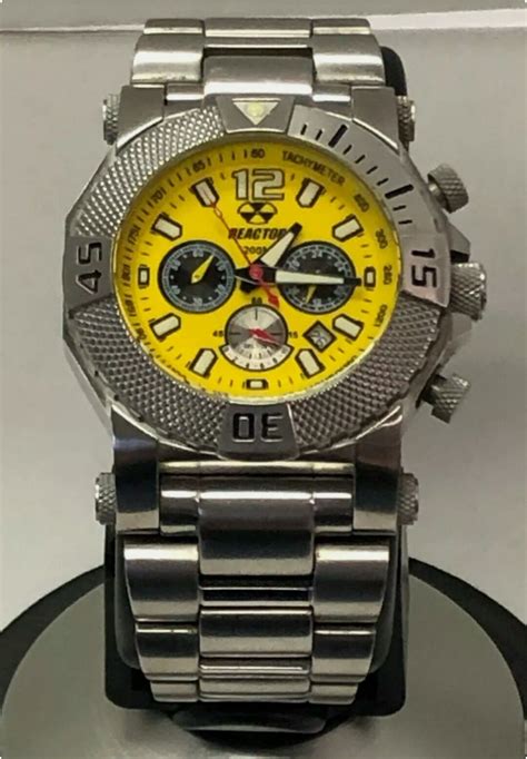 Reactor watches - FEATURES. Individually depth tested to 300 M / 990 ft. Unidirectional rotating timing bezel. Triple o-ring screw down crown for superior water resistance. Secure screw bar case-to-band interface for superior strength. Free-floating lug system for a comfortable fit on any size wrist. 